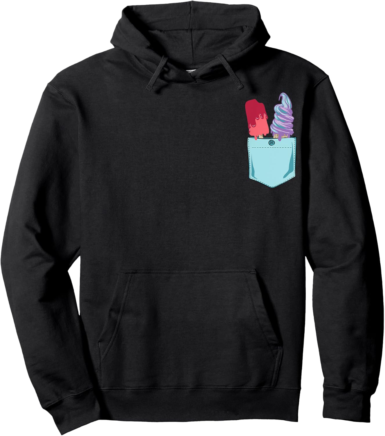 Vintage Ice Cream Summer Hoodie - Hoodie | Black