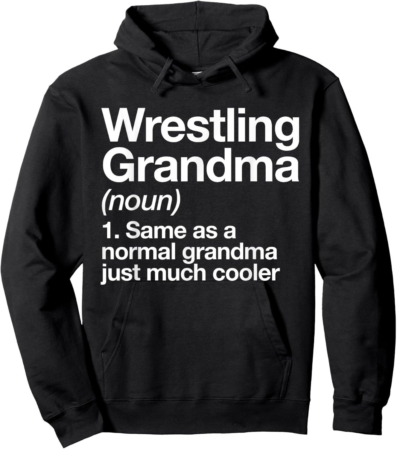 Wrestling Grandma Definition Funny Sports Hoodie - Hoodie | Black