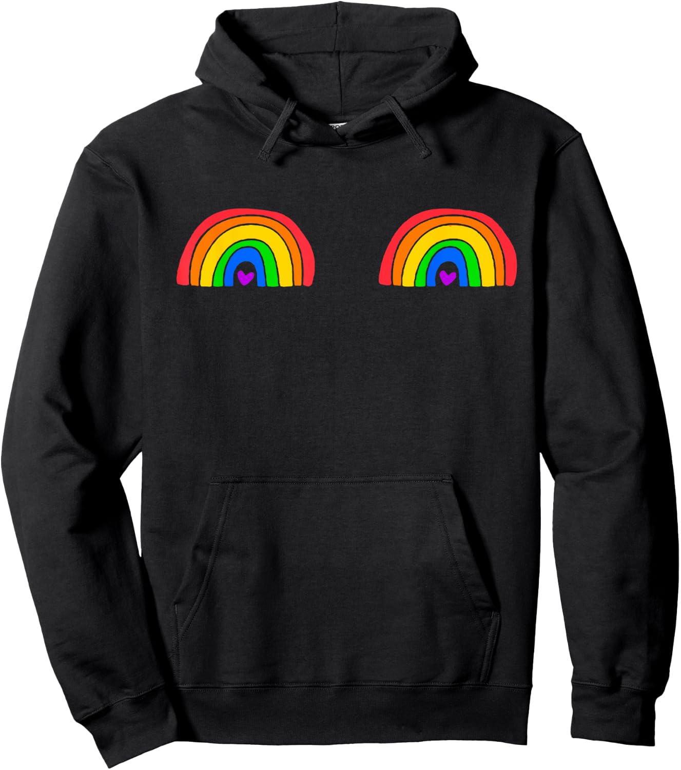 Rainbow Boobs Pride Hoodie - Hoodie | Black