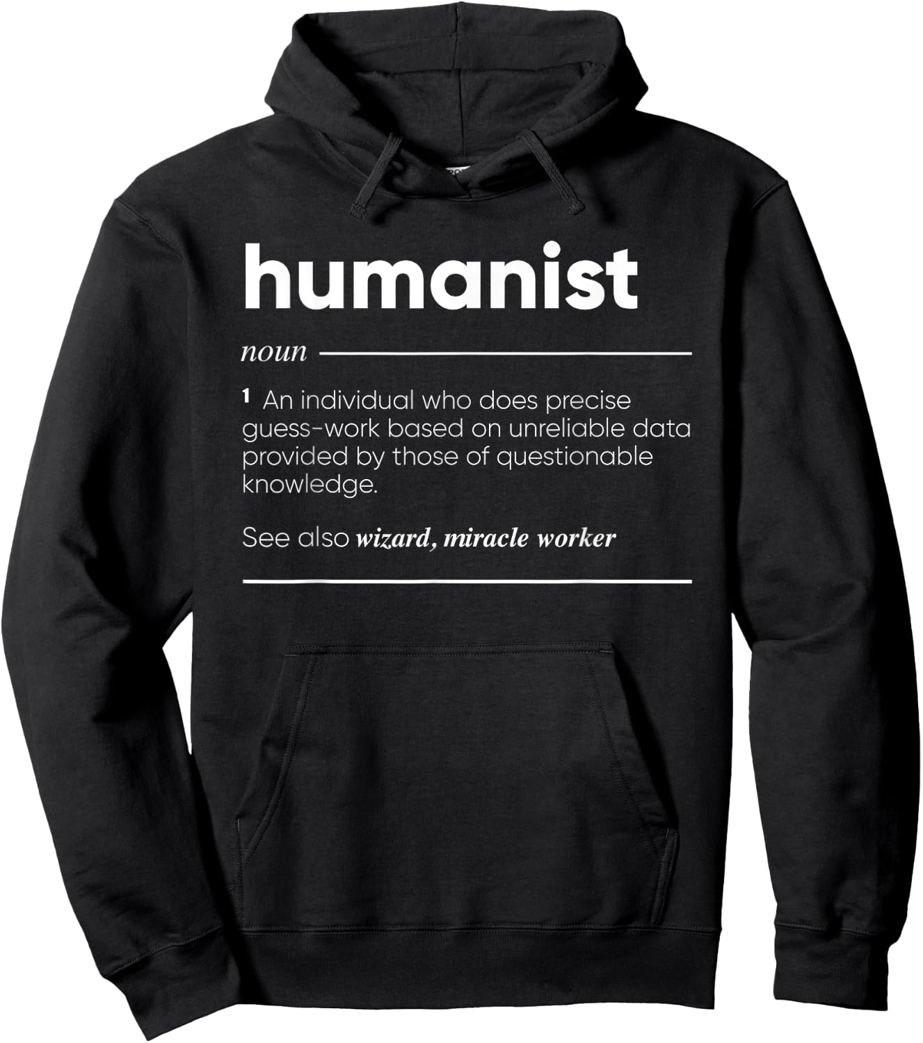 Humanist Definition Funny Noun Hoodie - Hoodie | Black