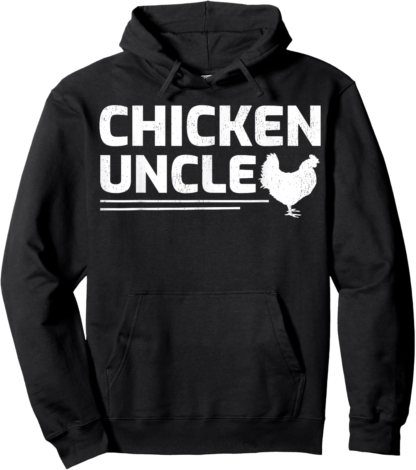 Chicken Farmer Retro Best Chicken Uncle Father's Day Hoodie - Hoodie | Black