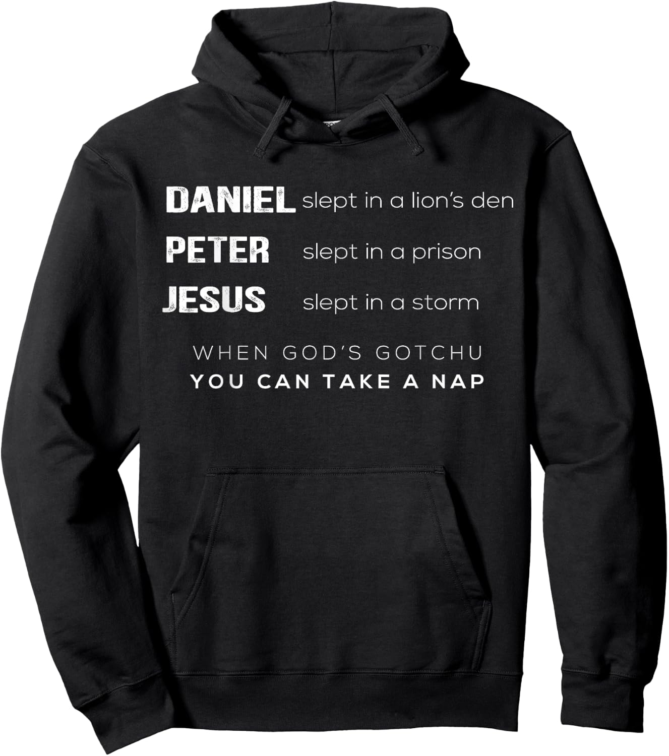 When God’s Gotchu You Can Take A Nap, Christian Vibes Outfit Hoodie - Hoodie | Black