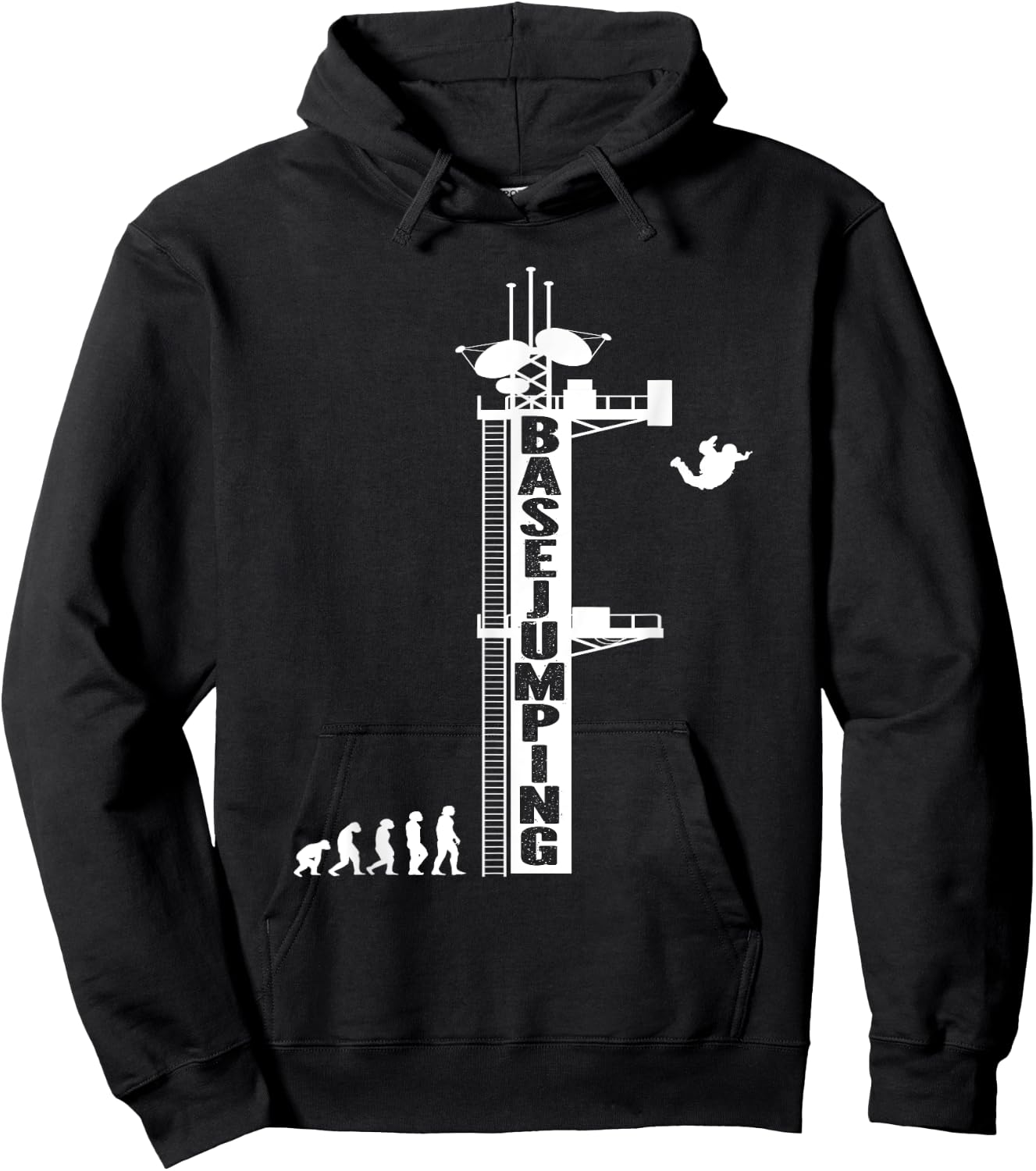 Evolution Base Jumper Antenna Base Jumping Hoodie - Hoodie | Black