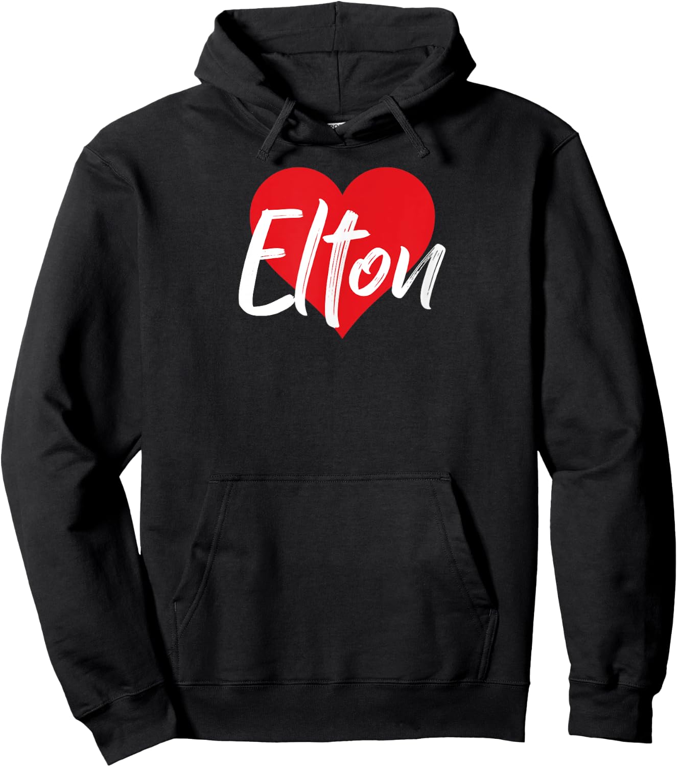 I Love Elton First Name I Heart Named Hoodie - Hoodie | Black