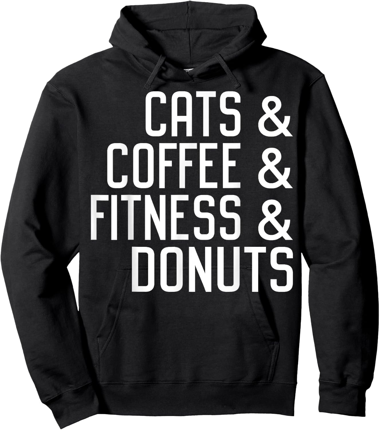 Cats Coffee Fitness Donuts Apparel Hoodie - Hoodie | Black