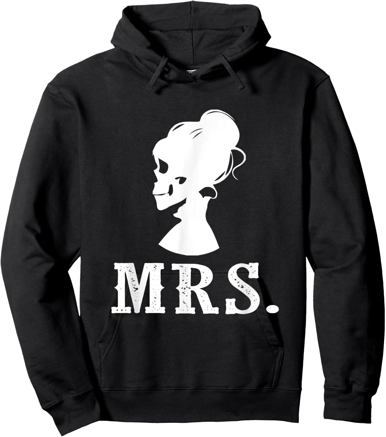 Mrs. Halloween or Day Of The Dead Wedding Bride Hoodie - Hoodie | Black
