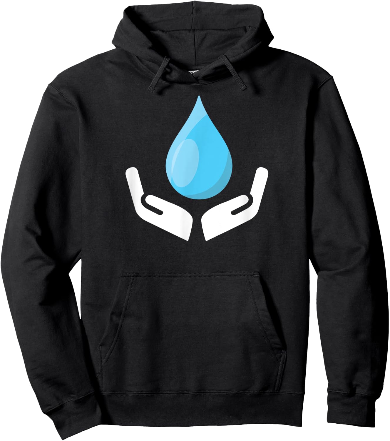 International World Water day Hands with Waterdrop Hoodie - Hoodie | Black