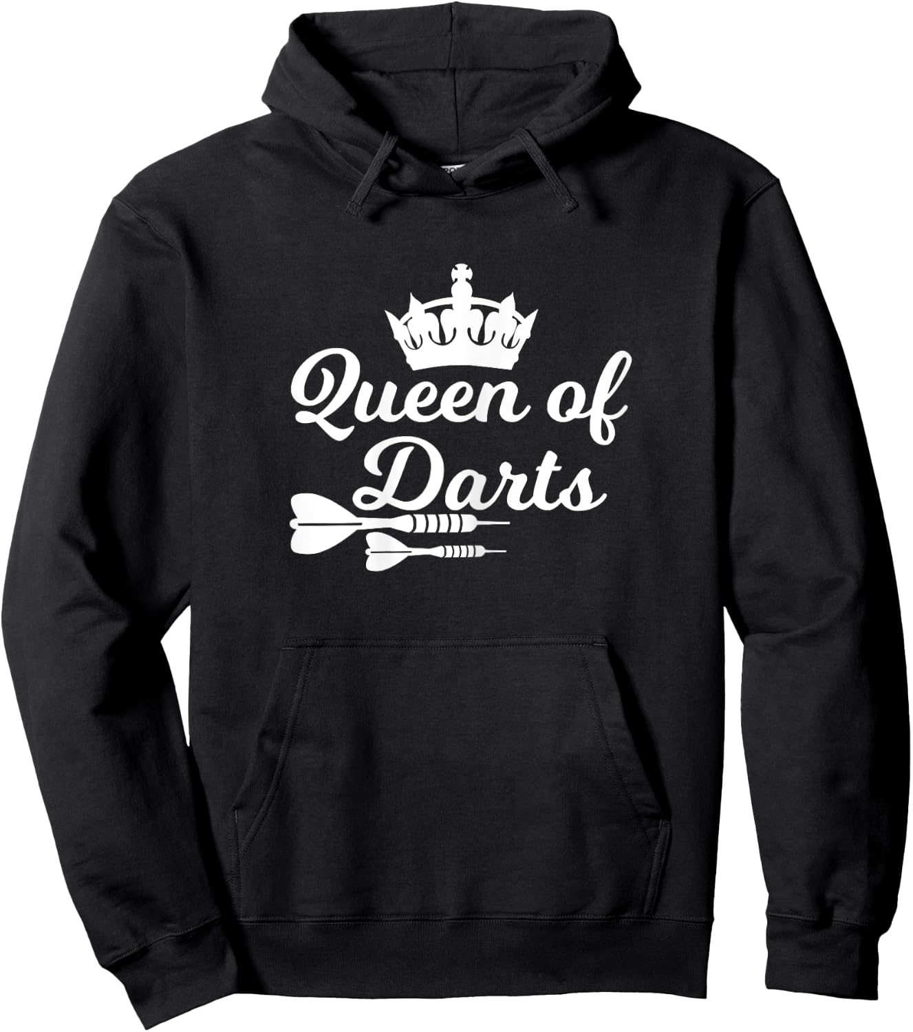 Queen of Darts - Funny Dart Design Hoodie - Hoodie | Black