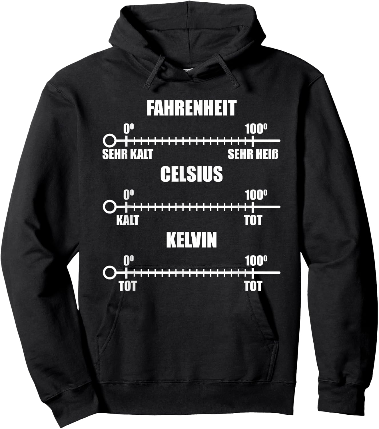Fahrenheit Celsius Kelvin Physicist Physics Scientist Hoodie - Hoodie | Black