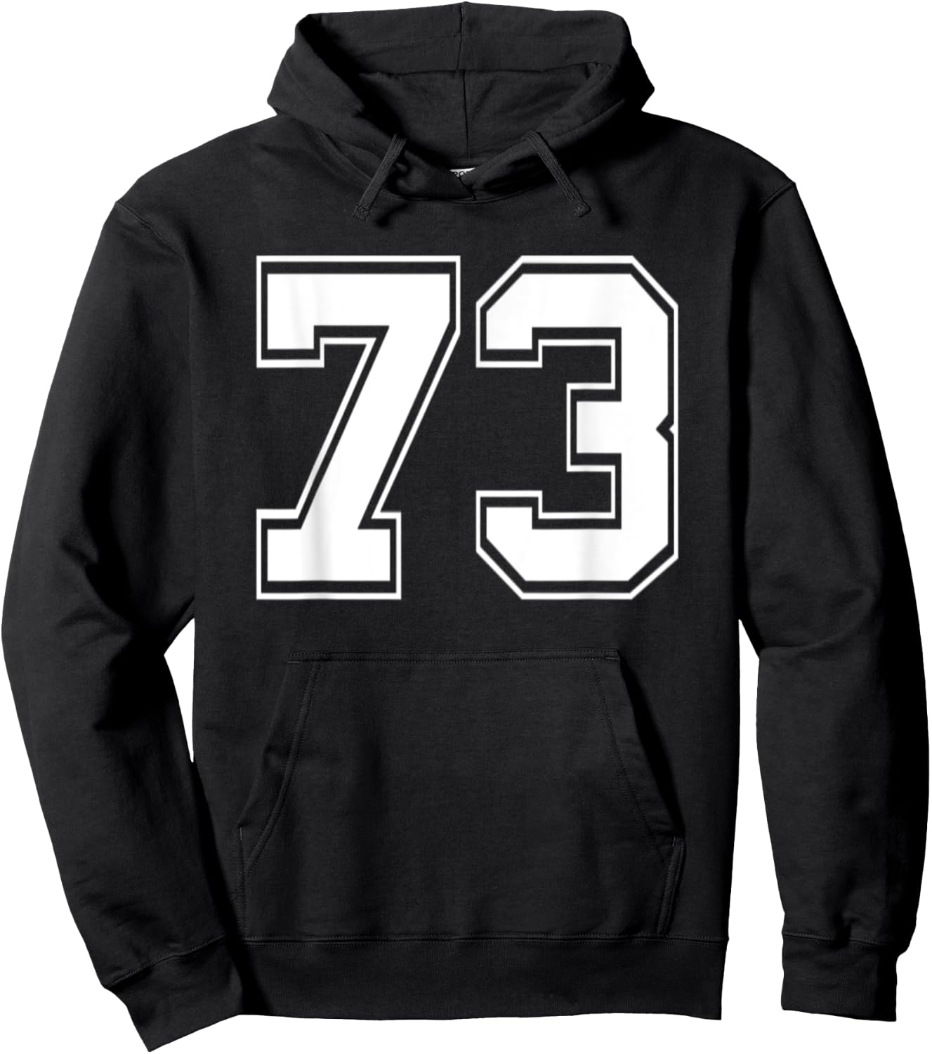 Number 73 Baseball Football Soccer Birthday Hoodie - Hoodie | Black