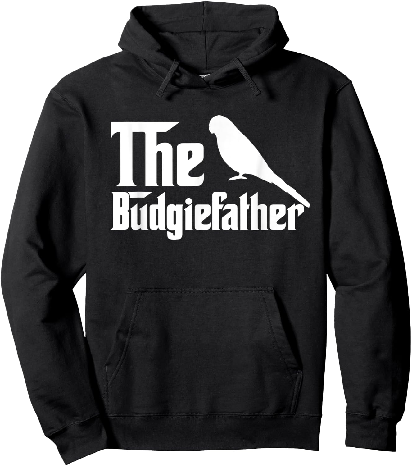 The Budgiefather Parrot Bird Dad Budgerigar Budgie Hoodie - Hoodie | Black
