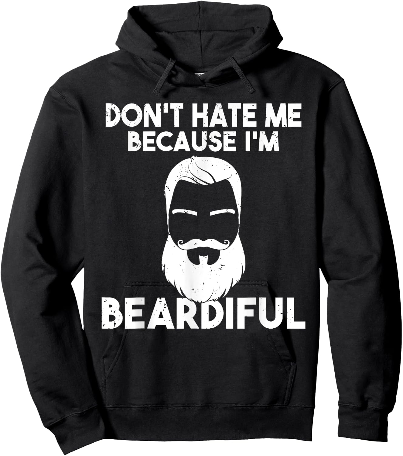 Dont hate me because im beardiful Viking Bearded Men Hoodie - Hoodie | Black