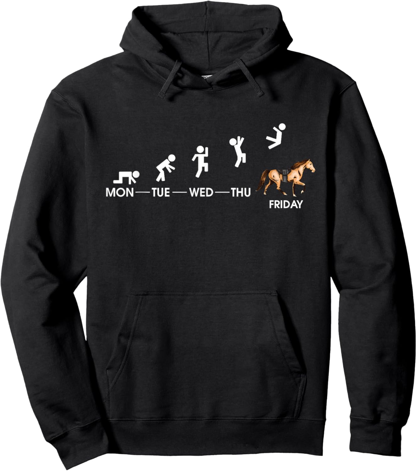 Horses Rider Gifts Equestrian Hoodie - Hoodie | Black