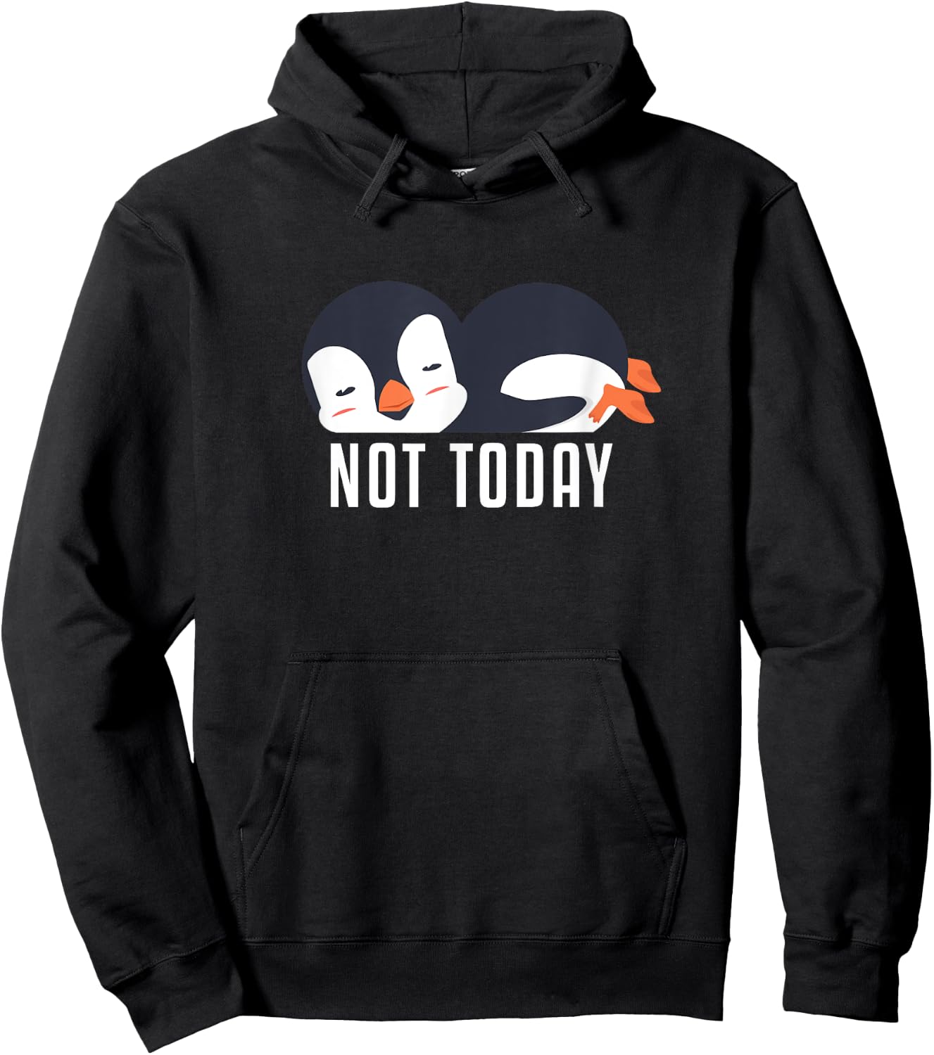 Not Today Sea Bird King Emperor Penguin Lover Penguin Hoodie - Hoodie | Black