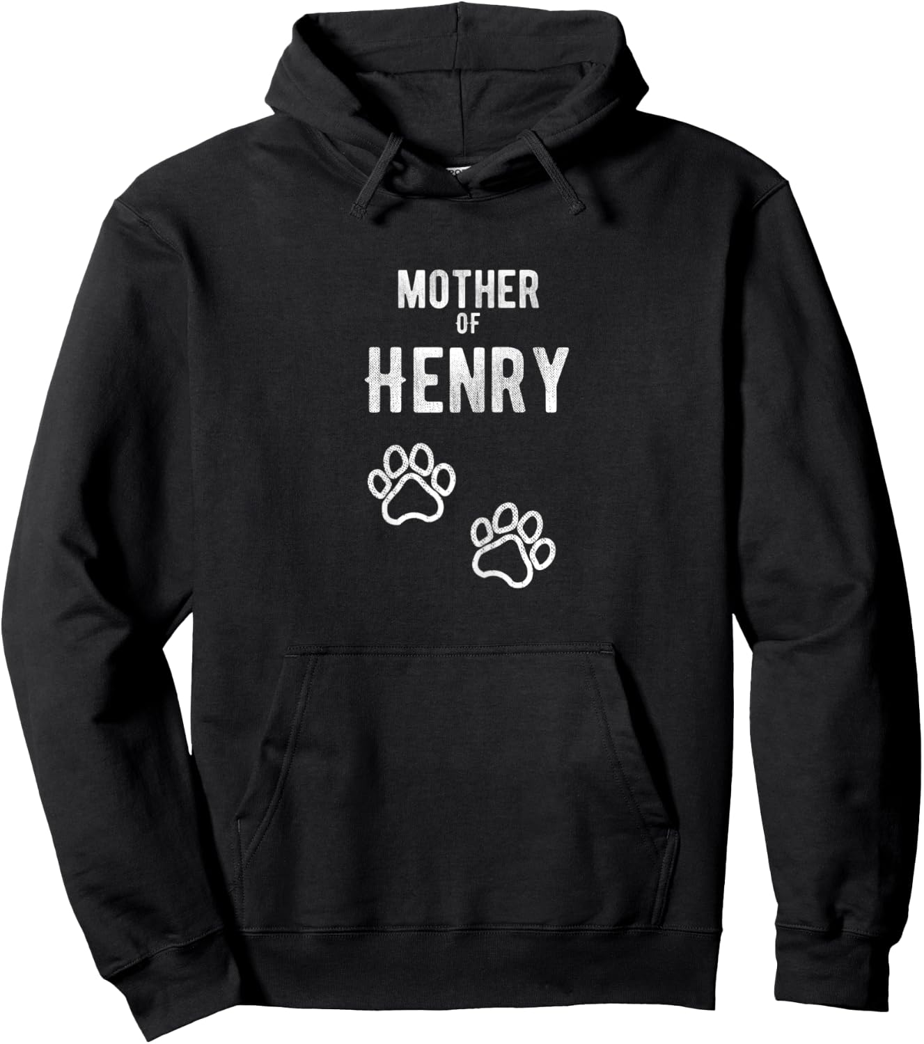 Mother of Henry - Dog Puppy Personalized Name Graphic Women Hoodie - Hoodie | Black