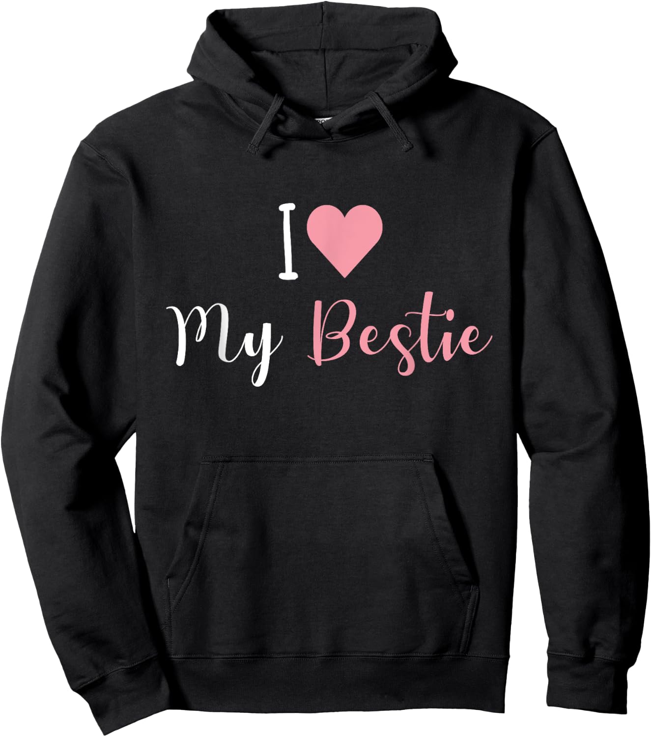 I Love My Bestie I Heart My Bestie BFF Best Friends Matching Hoodie - Hoodie | Black