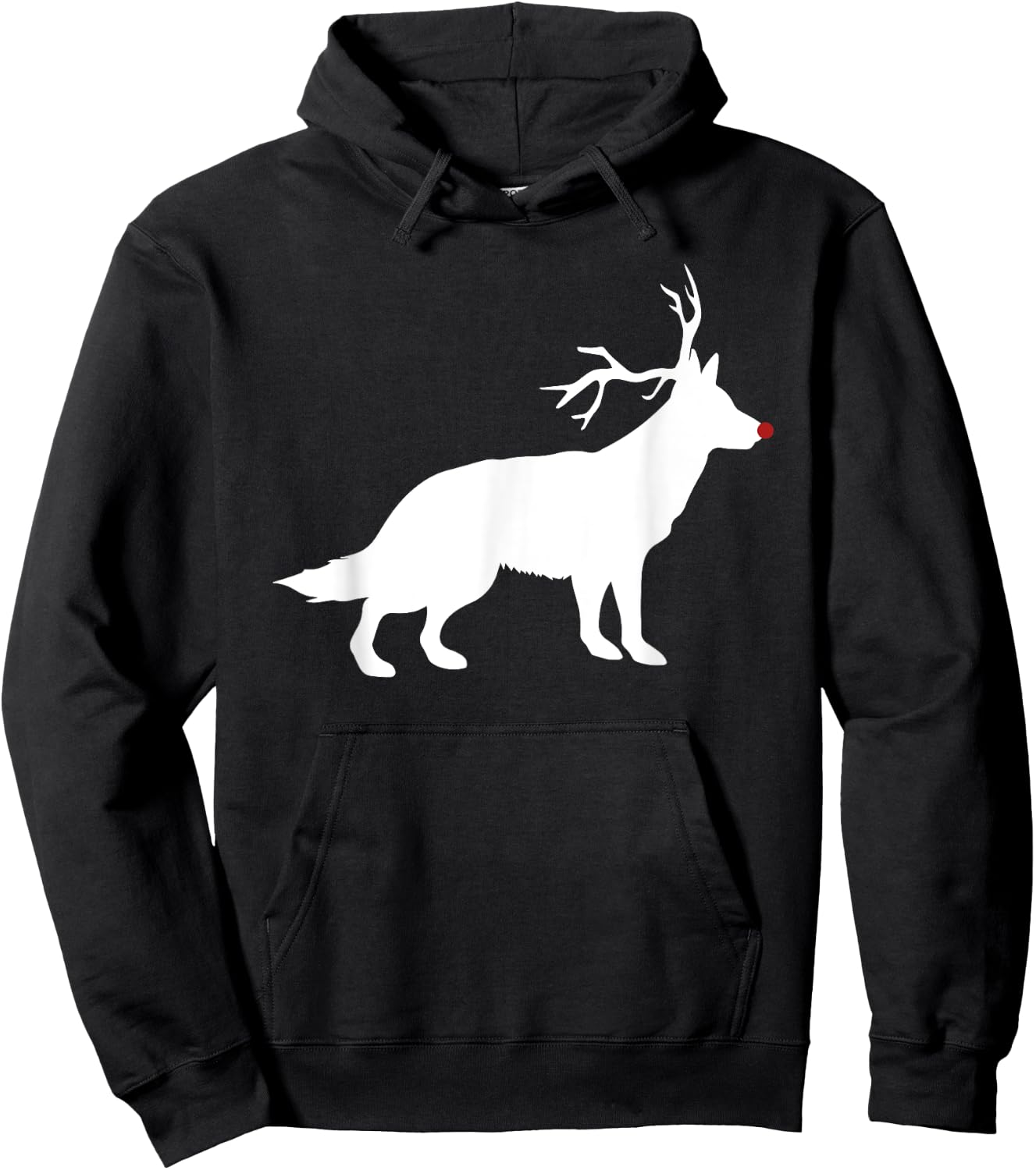 Funny German Shepherd Dog Christmas Reindeer Antlers Xmas Hoodie - Hoodie | Black
