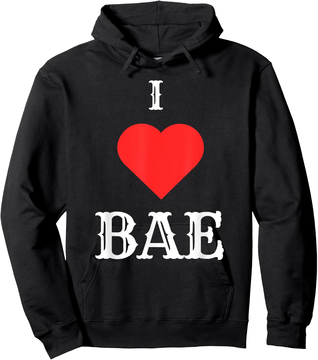 I Love Bae Hoodie - Hoodie | Black