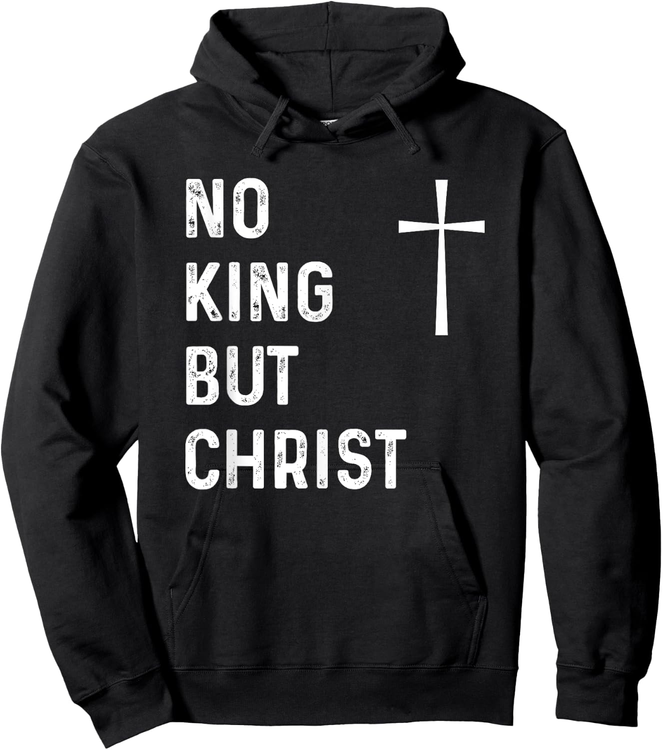No King But Christ God Christian Jesus Christianity Bible Hoodie - Hoodie | Black