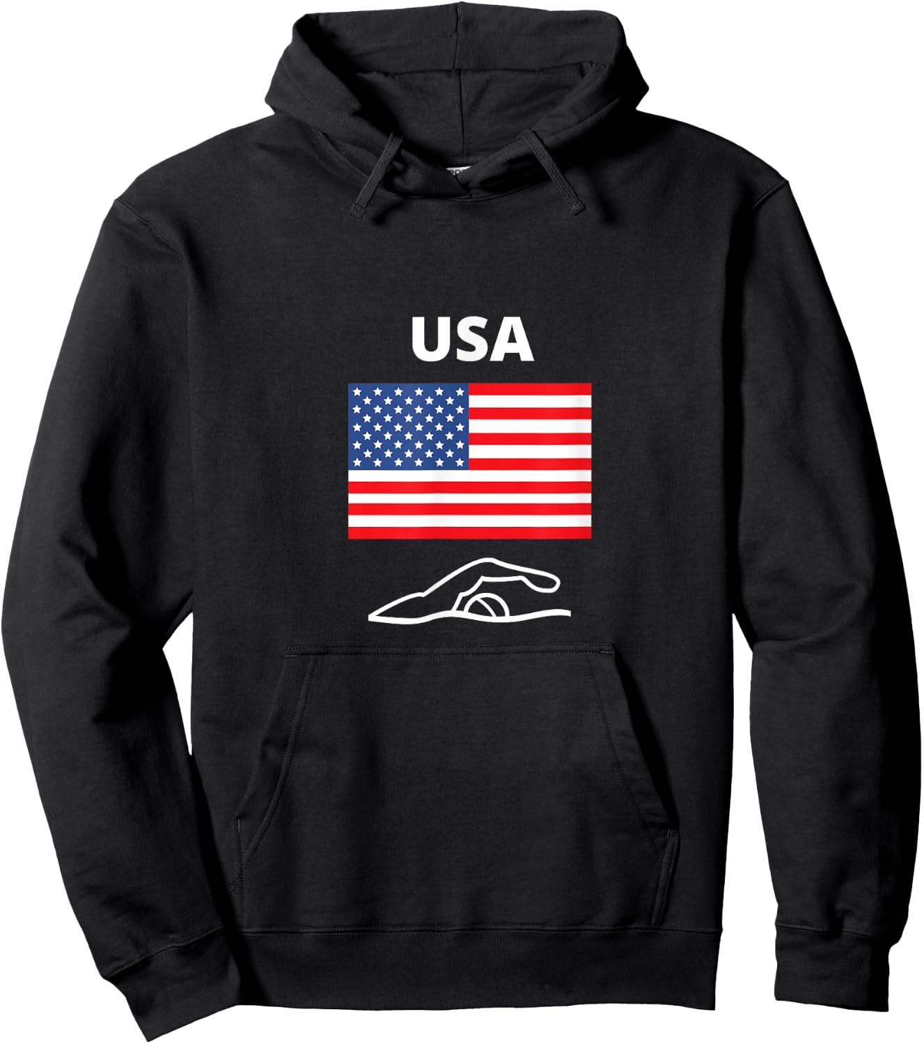 Swim Team USA 2021 Hoodie - Hoodie | Black