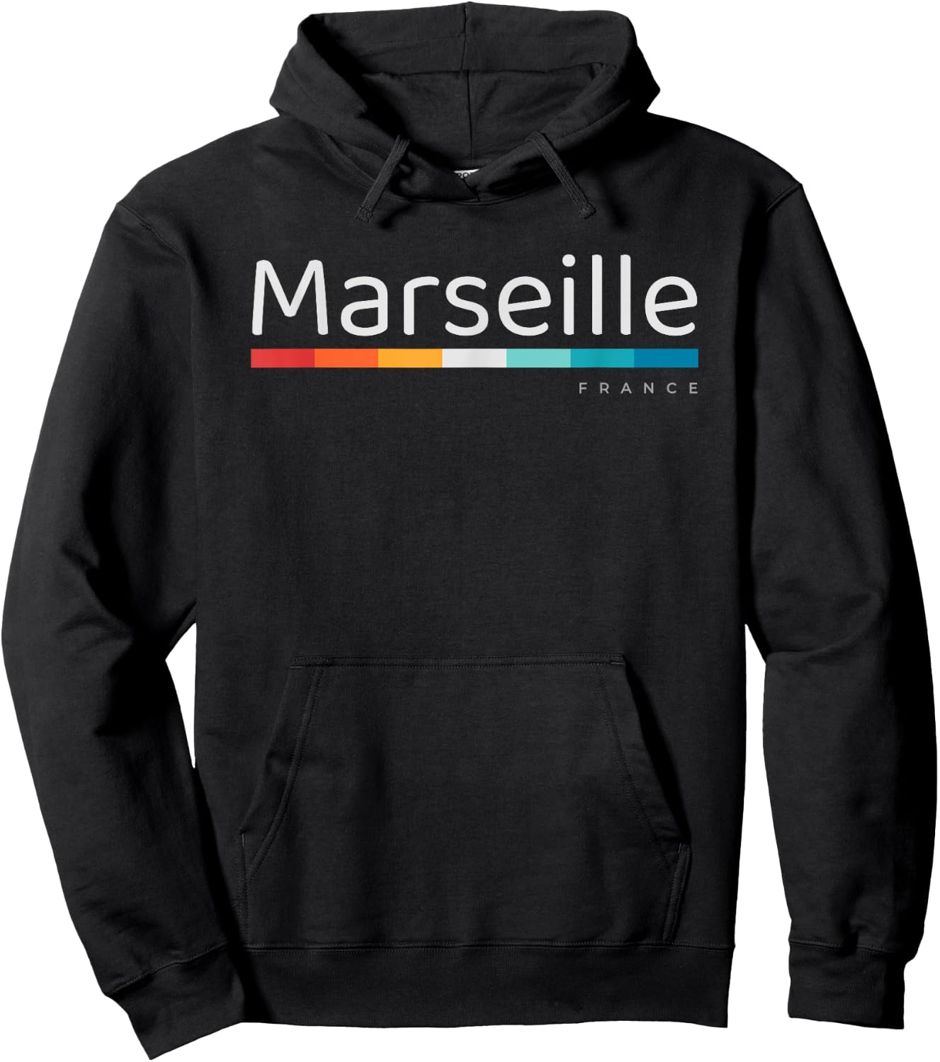 Marseille France Retro Design Hoodie - Hoodie | Black