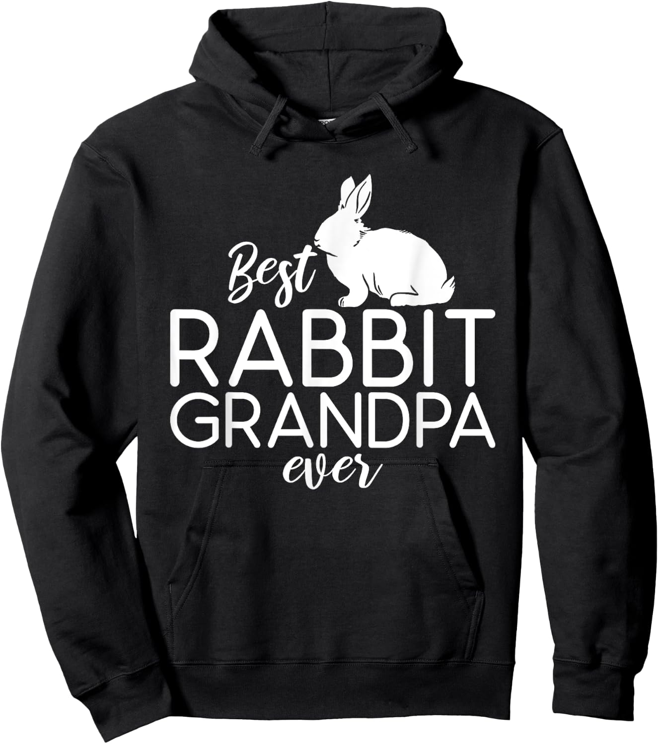 Best Rabbit Grandpa Ever Cute Rabbit Lover Hoodie - Hoodie | Black