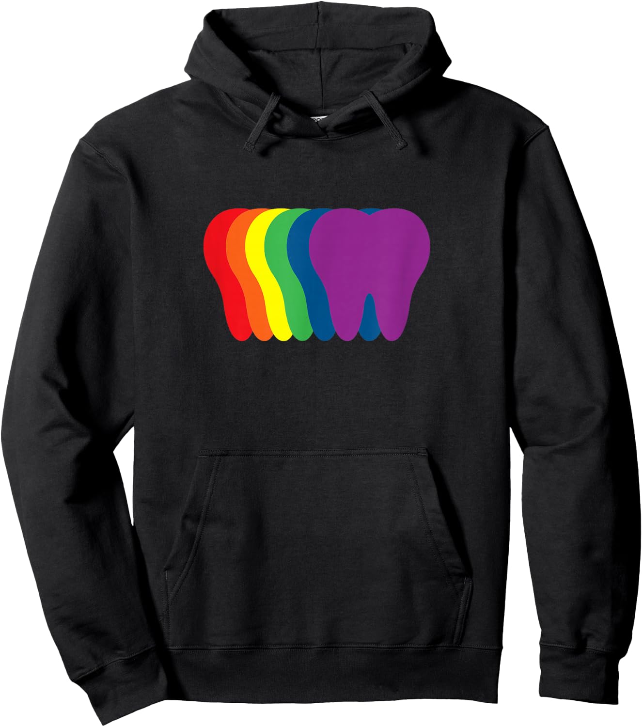 Rainbow Teeth LGBT Dentistry Dentist Hoodie - Hoodie | Black