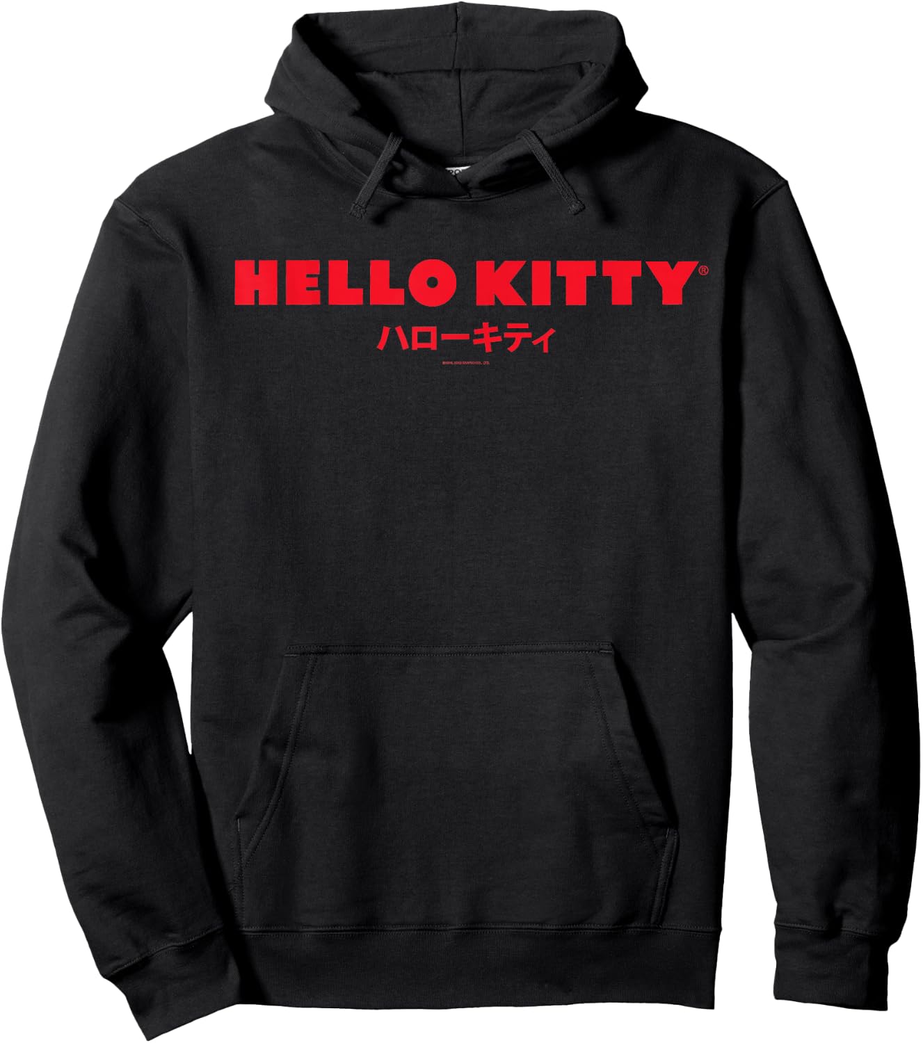 Hello Kitty Classic Logo in Japanese Shirt Hoodie - Hoodie | Black