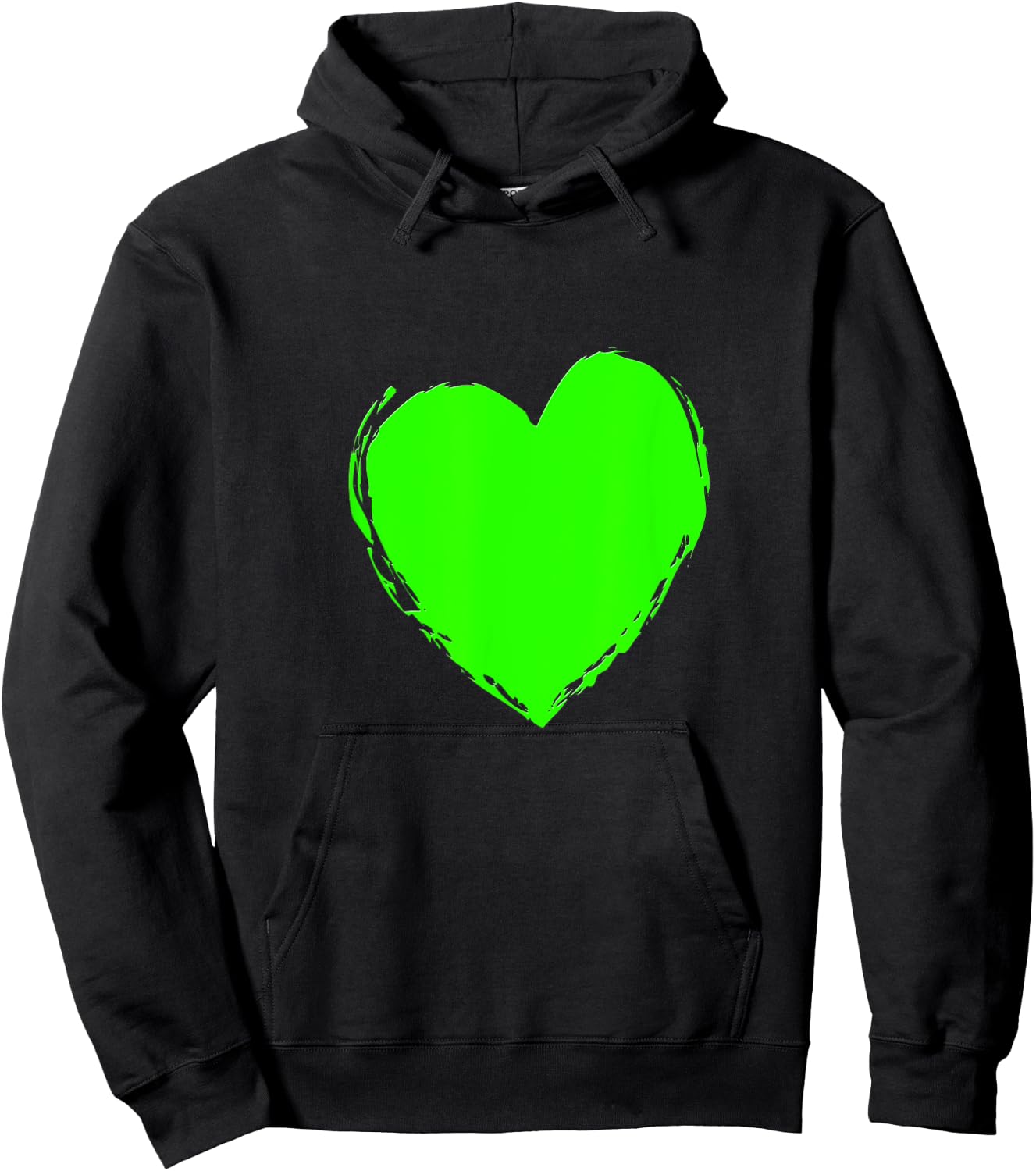 Big Green Heart Celebration Design for St Patricks Day Hoodie - Hoodie | Black