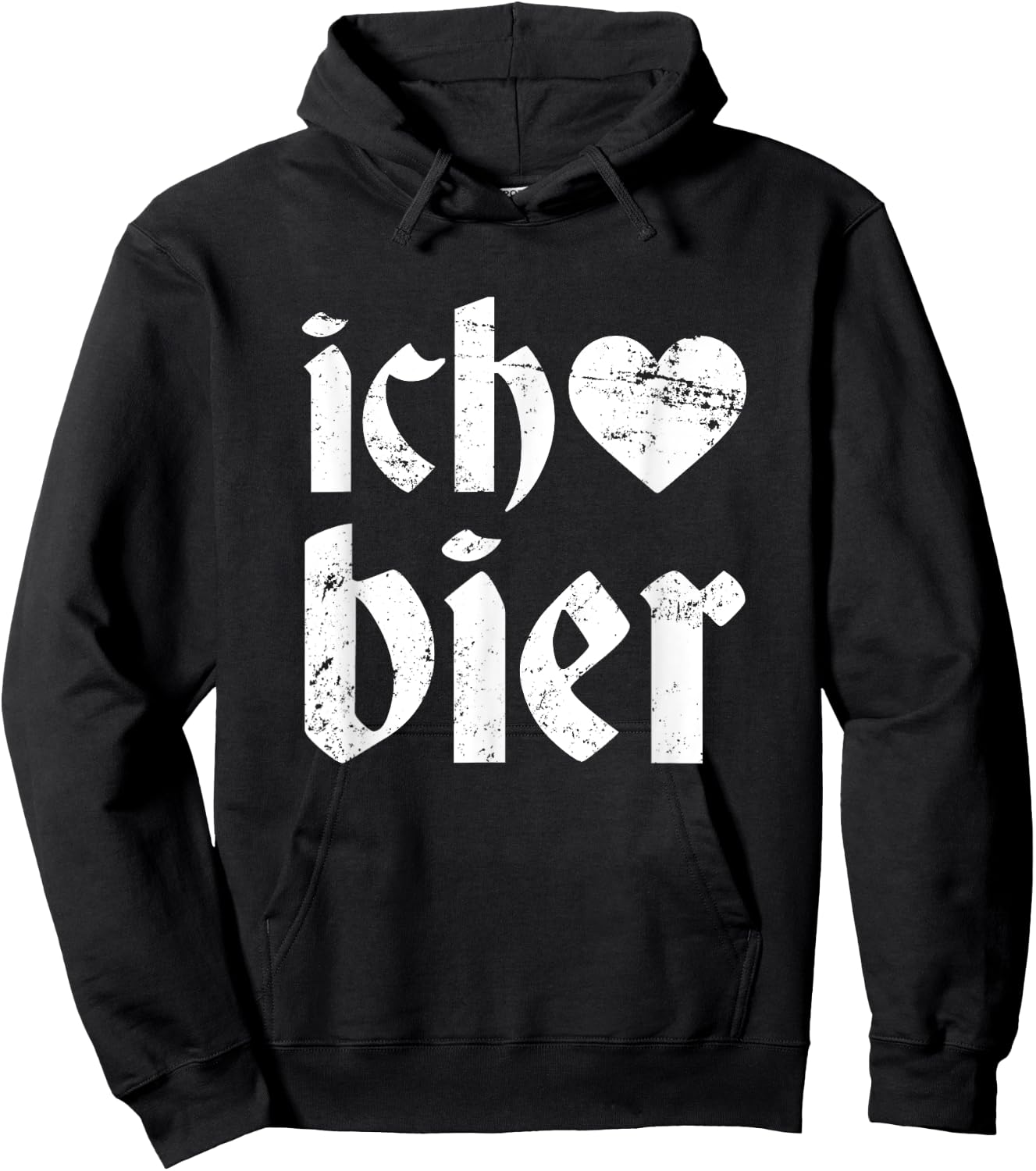 Funny Oktoberfest I Love Beer Ich Heart Bier German Drinking Hoodie - Hoodie | Black