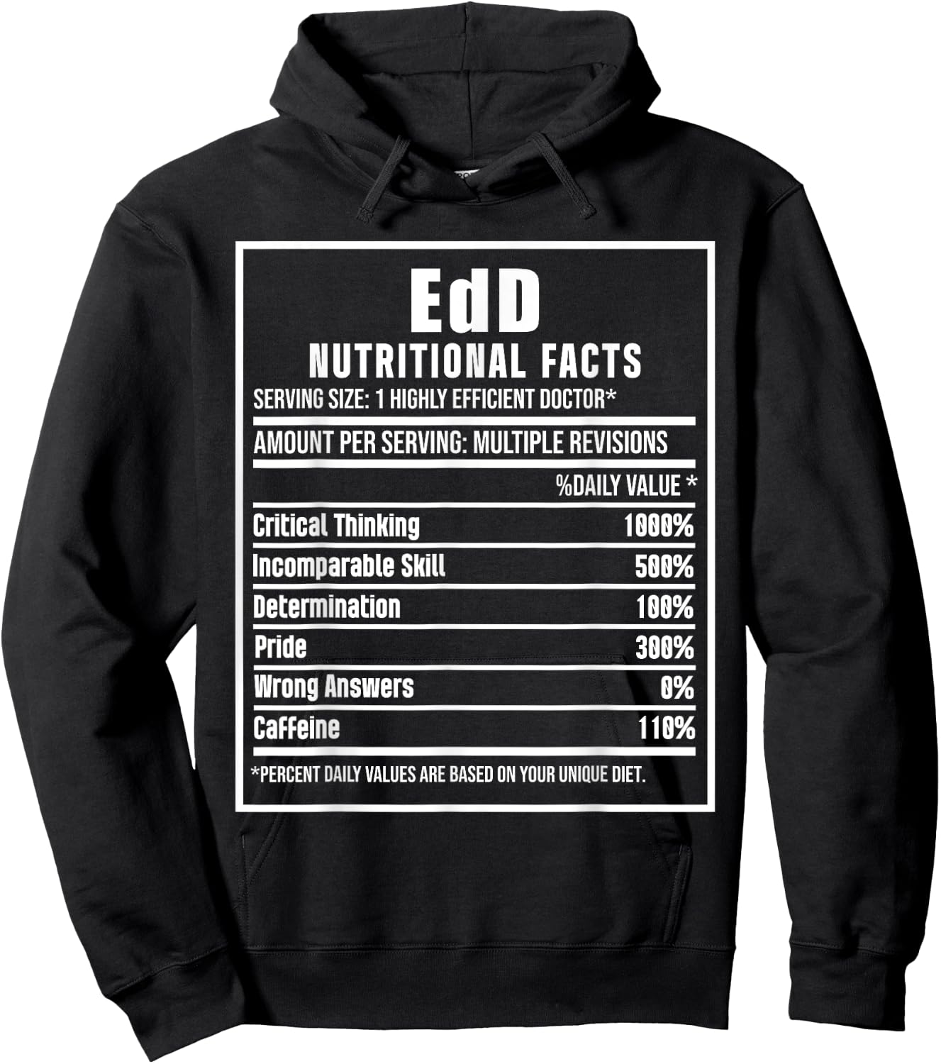 EdD Doctor of Education Nutrition Doctorate Graduation Hoodie - Hoodie | Black