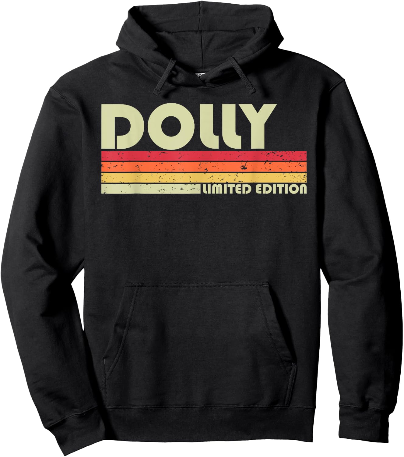 DOLLY Gift Name Personalized Retro Vintage 80s 90s Birthday Hoodie - Hoodie | Black