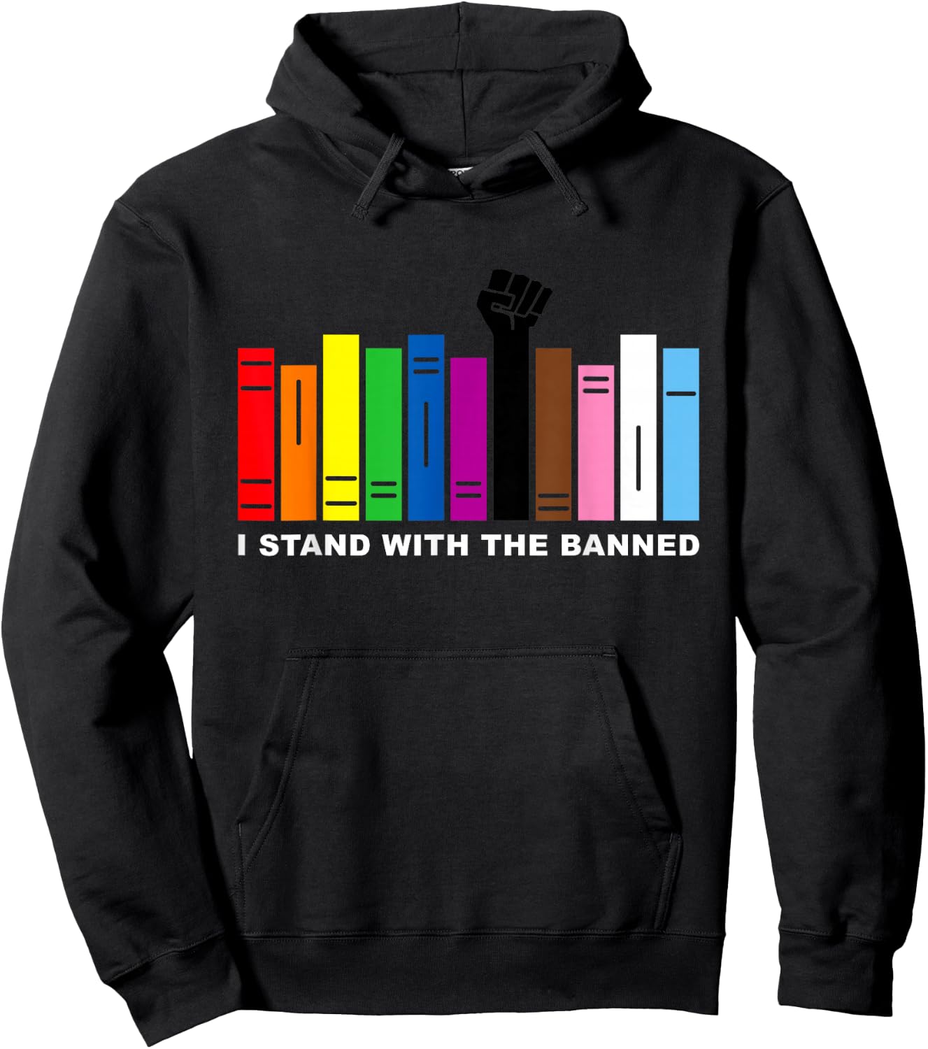 I Stand With The Banned Librarian LGBTQ Read Banned Books Hoodie - Hoodie | Black