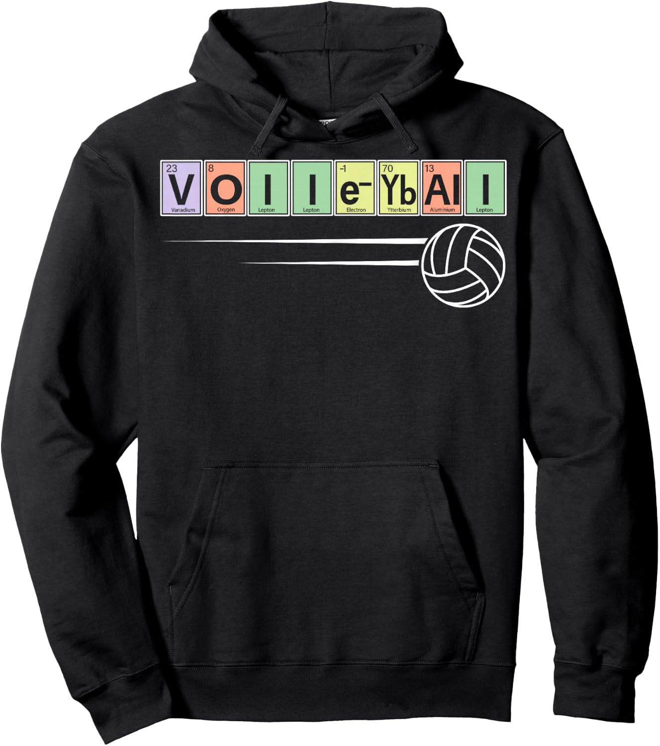 Periodic Table Of Elements - Volleyball Sport Chemistry Hoodie - Hoodie | Black