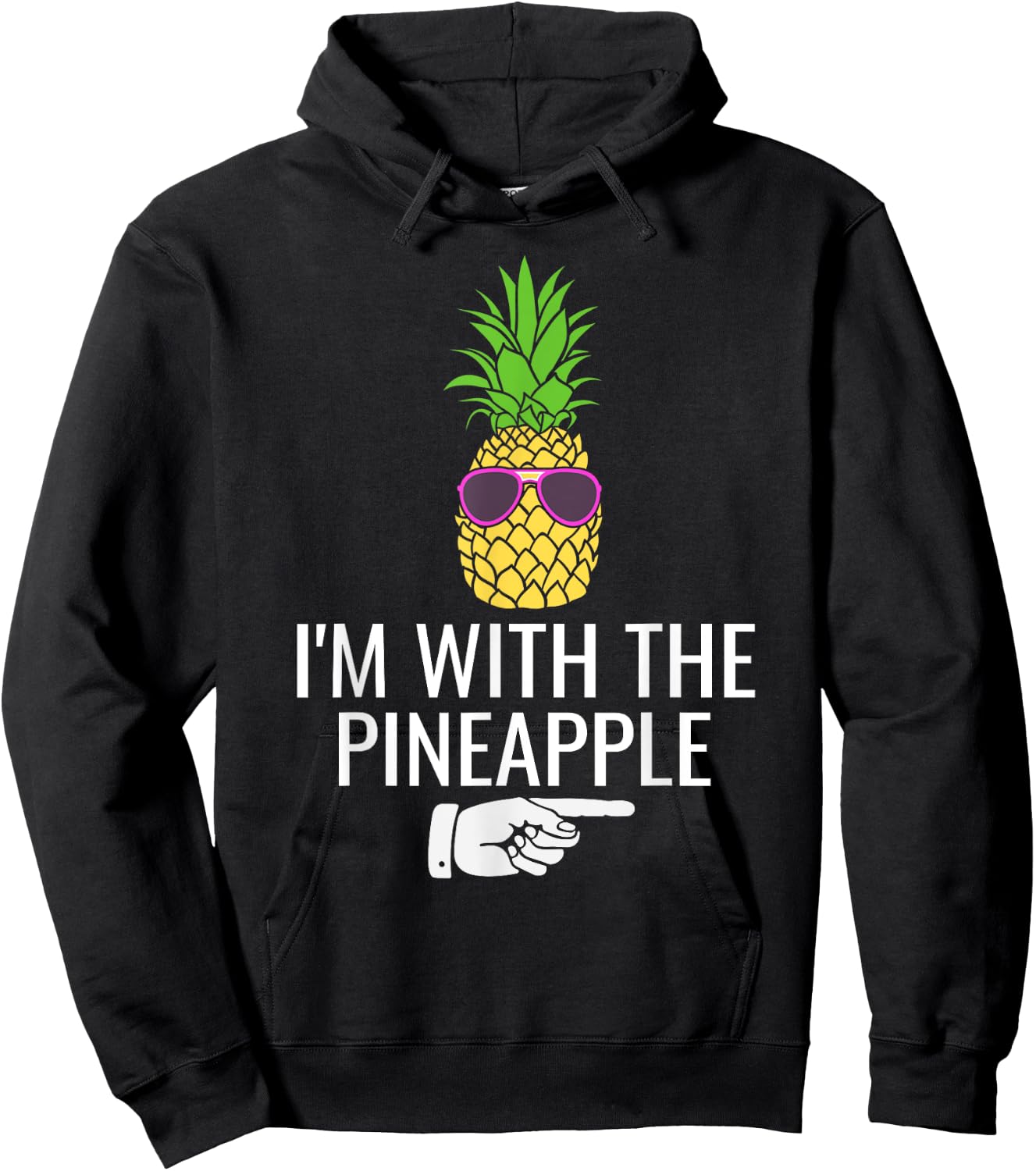 I'm with Pineapple Shirt Funny Pineapple Halloween Costume Hoodie - Hoodie | Black