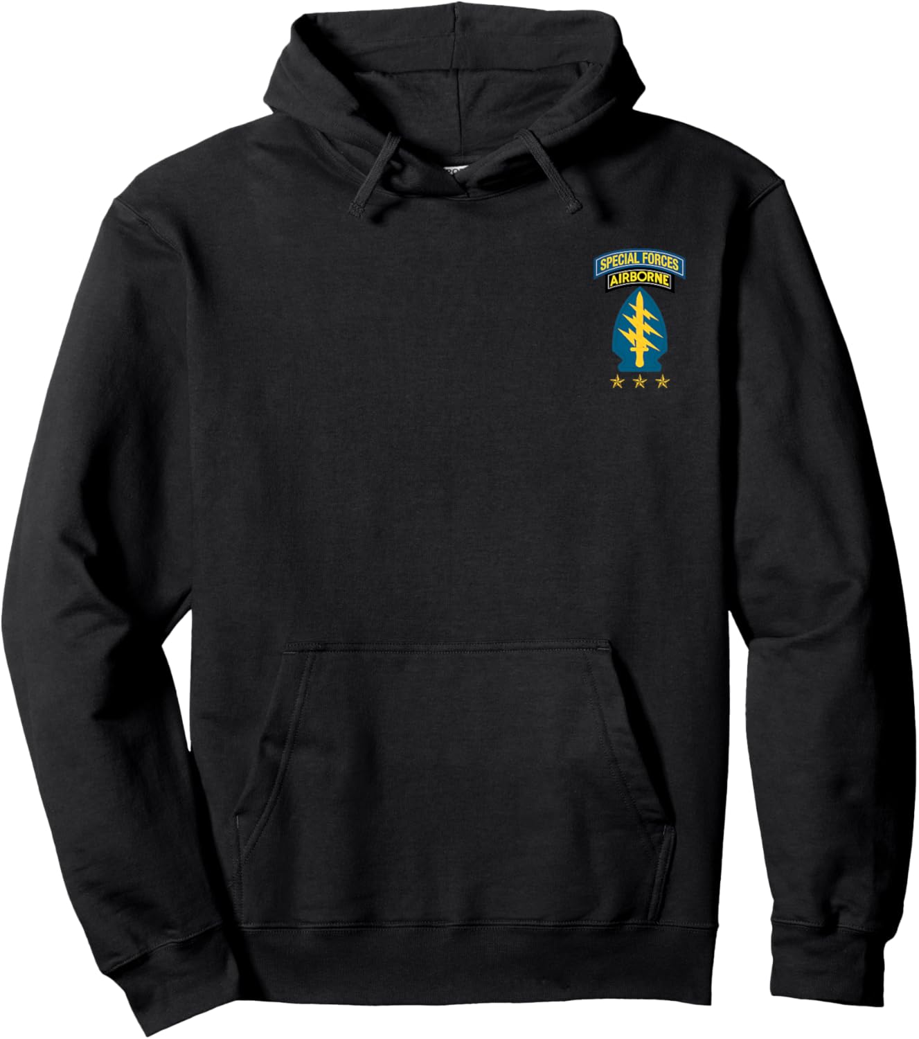Special Forces Airborne Group Veteran Flag 4th of July Gift Hoodie - Hoodie | Black