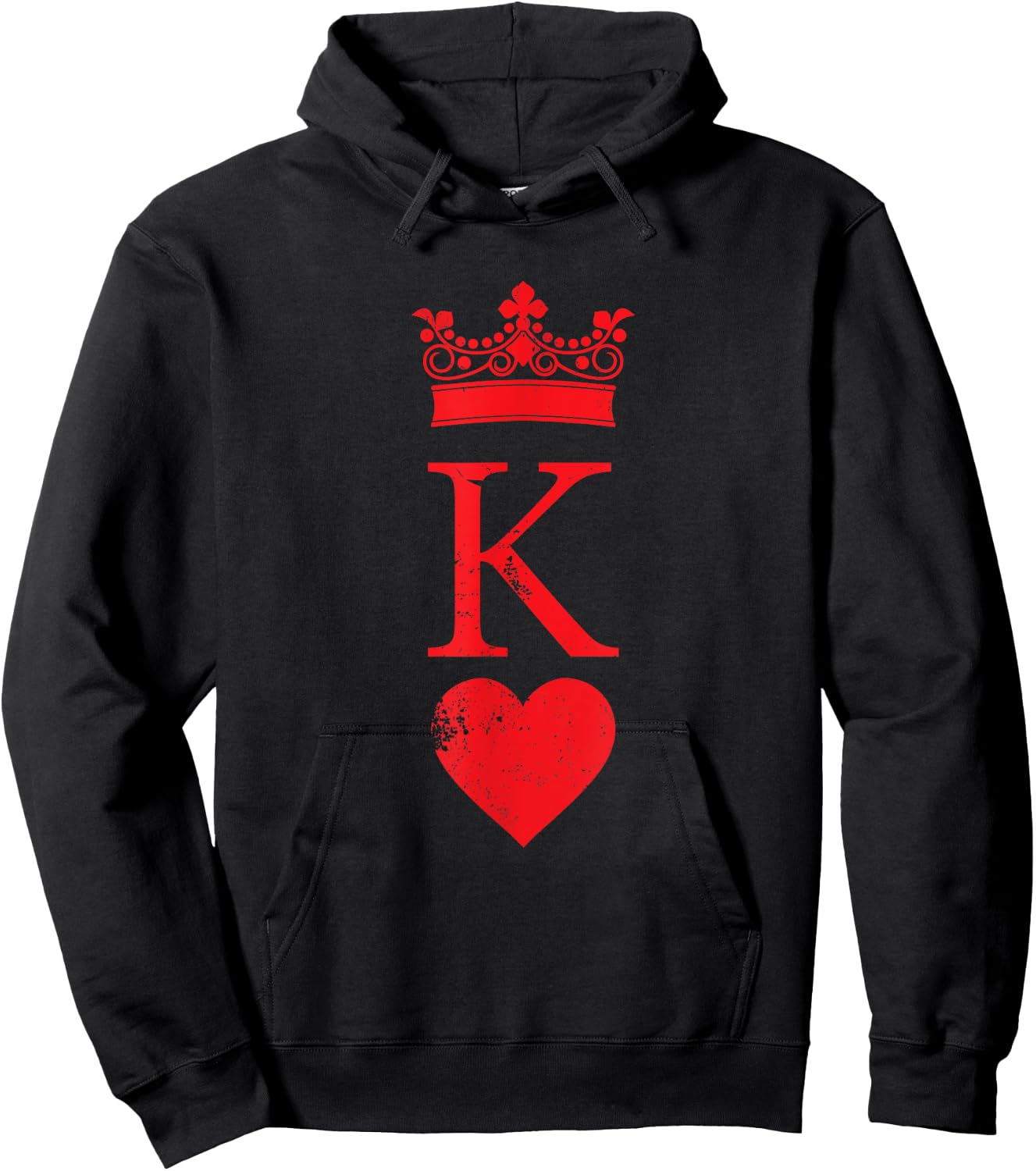 King of Hearts Halloween Costume Vintage Poker Cards King Hoodie - Hoodie | Black