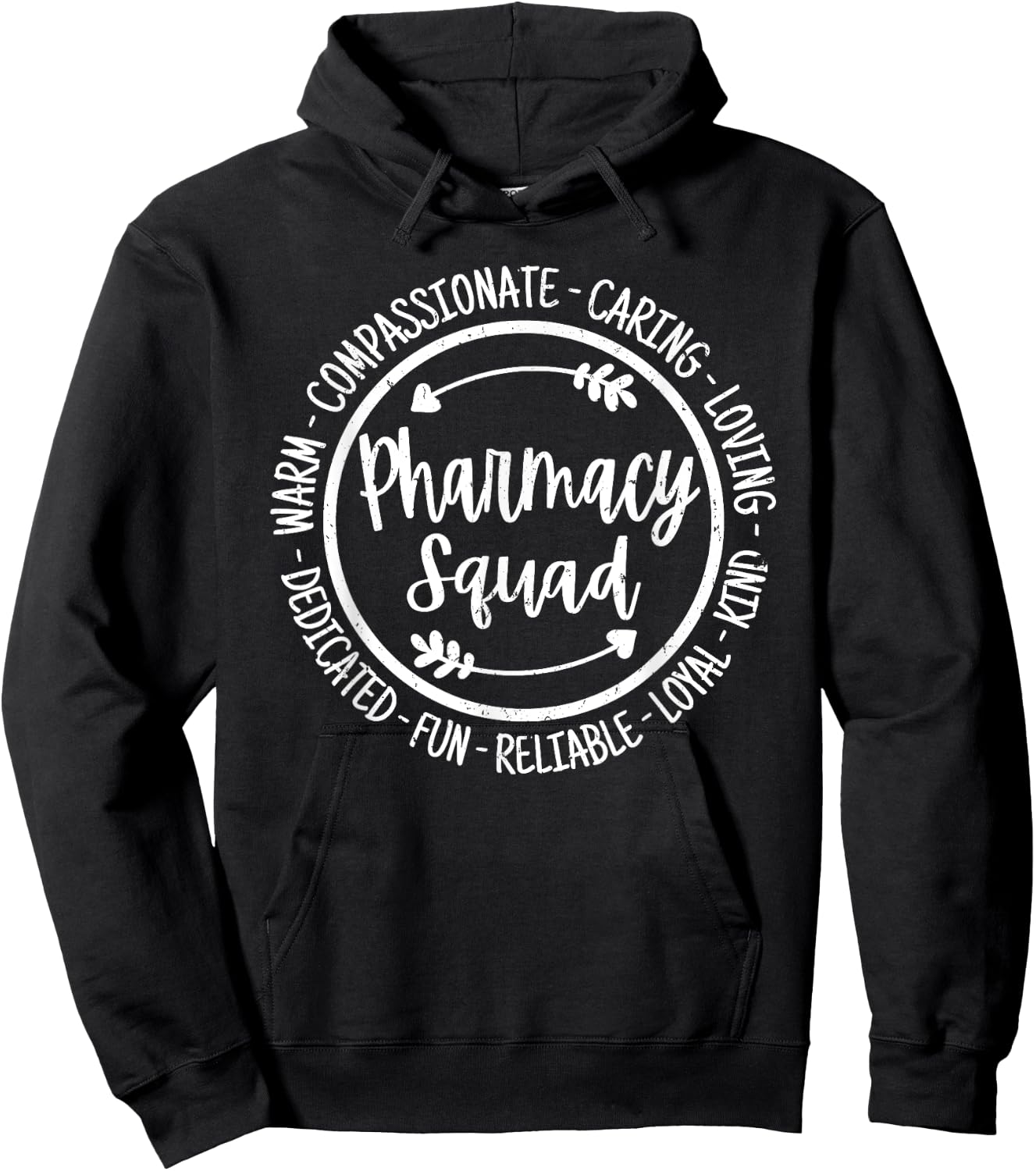 Pharmacy Squad Life Pharmacist Rx Tech Appreciation Vintage Hoodie - Hoodie | Black