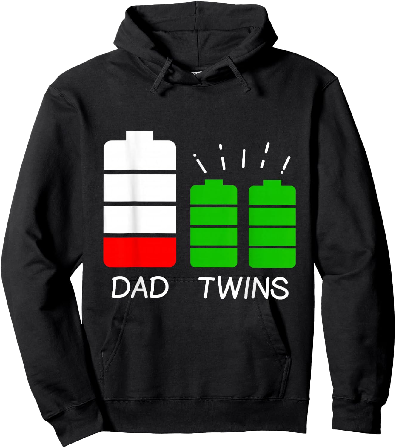 Funny Dad From Twins Father Hoodie - Hoodie | Black