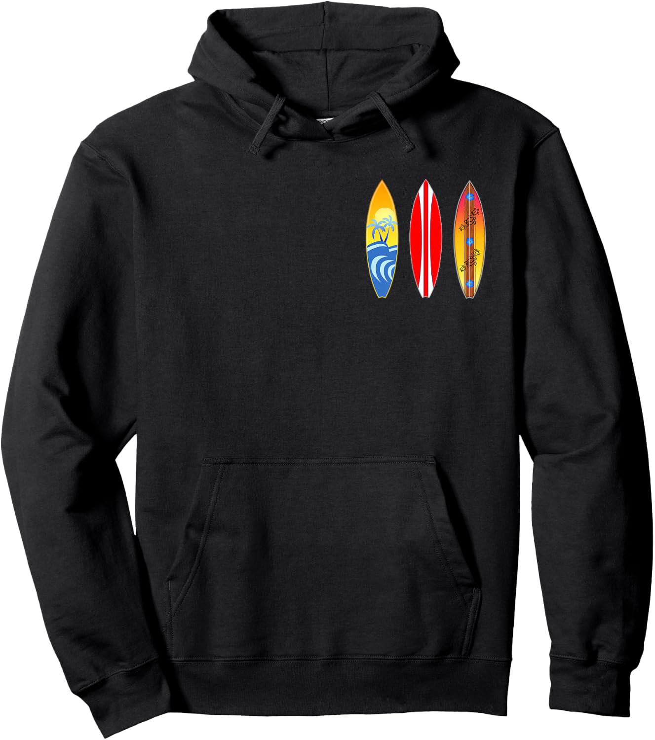 Hawaii Island State Flag Water Sports (2-Sided) Hoodie - Hoodie | Black