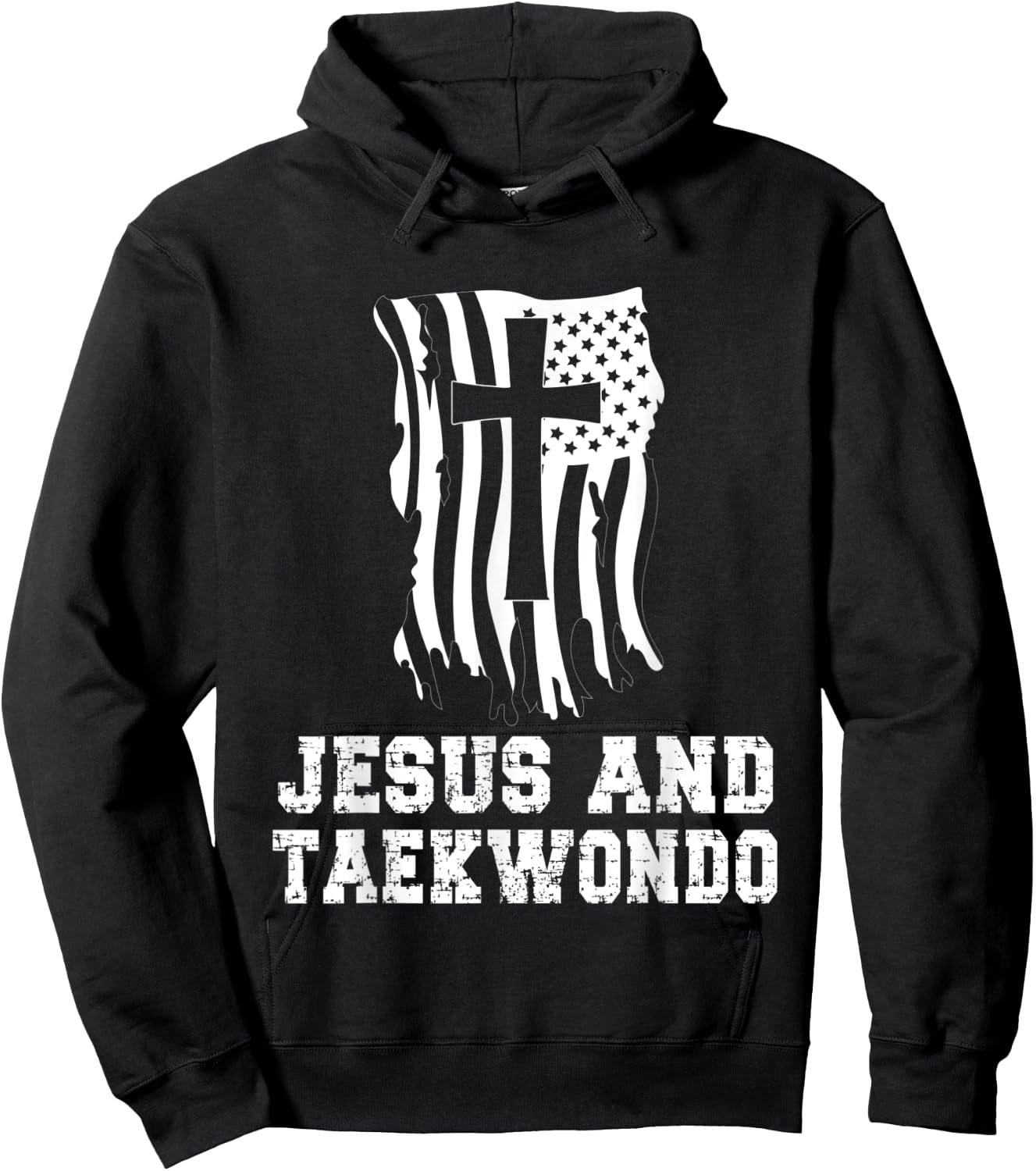 Jesus And Taekwondo Instructor Christian Martial Arts Fan Hoodie - Hoodie | Black