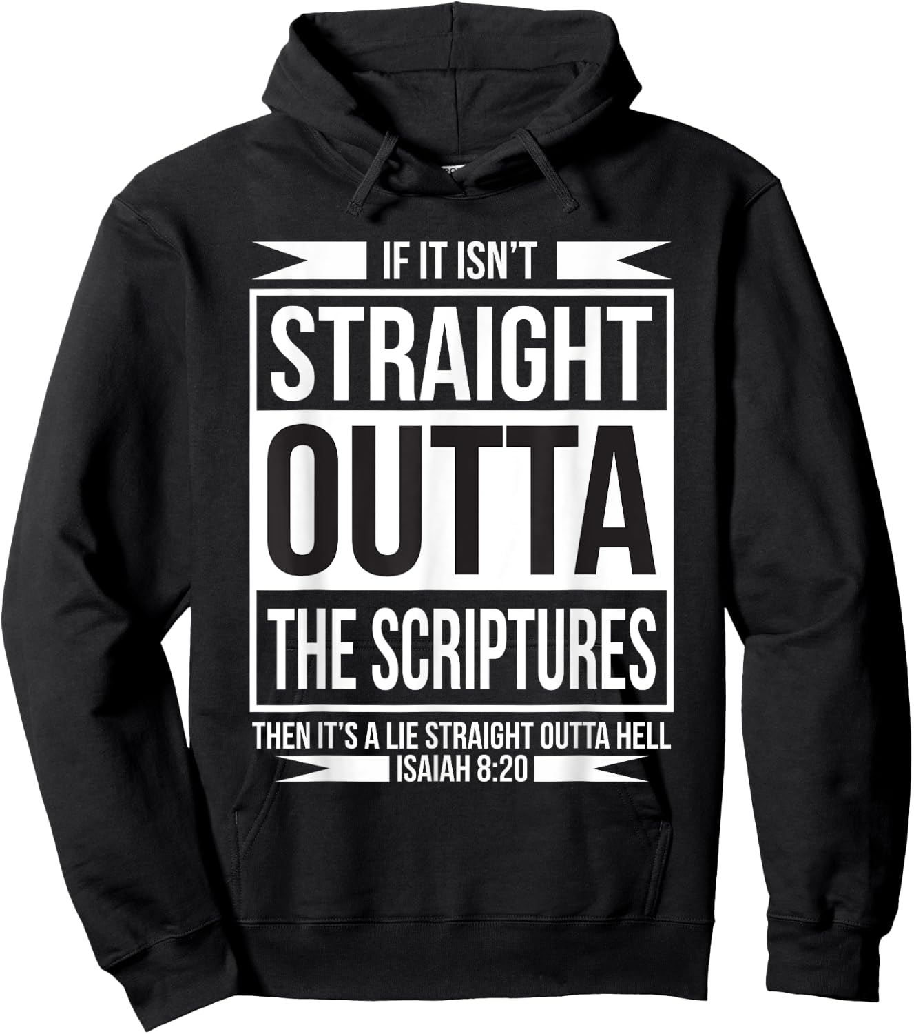 Straight Outta the Ecripturs Christian Believers Hoodie - Hoodie | Black