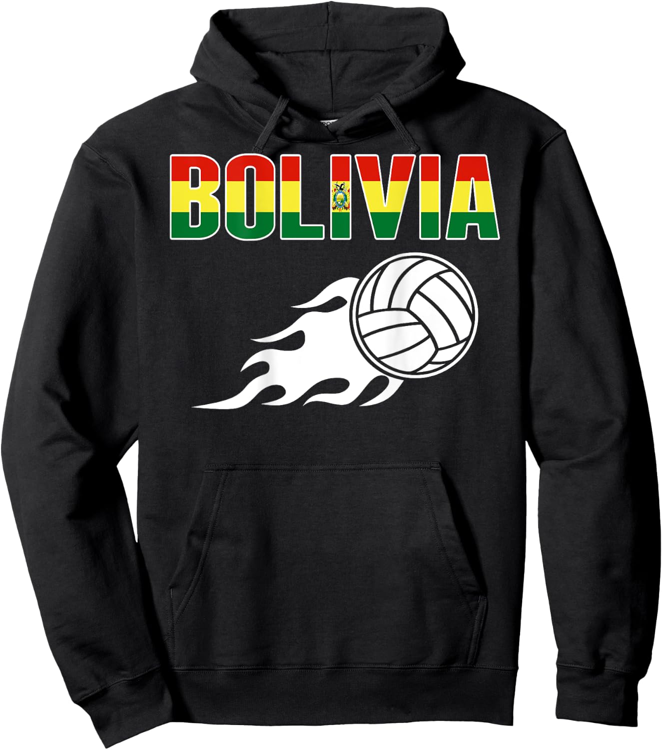 Bolivia Volleyball Fans Jersey - Bolivian Flag Sport Lovers Hoodie - Hoodie | Black