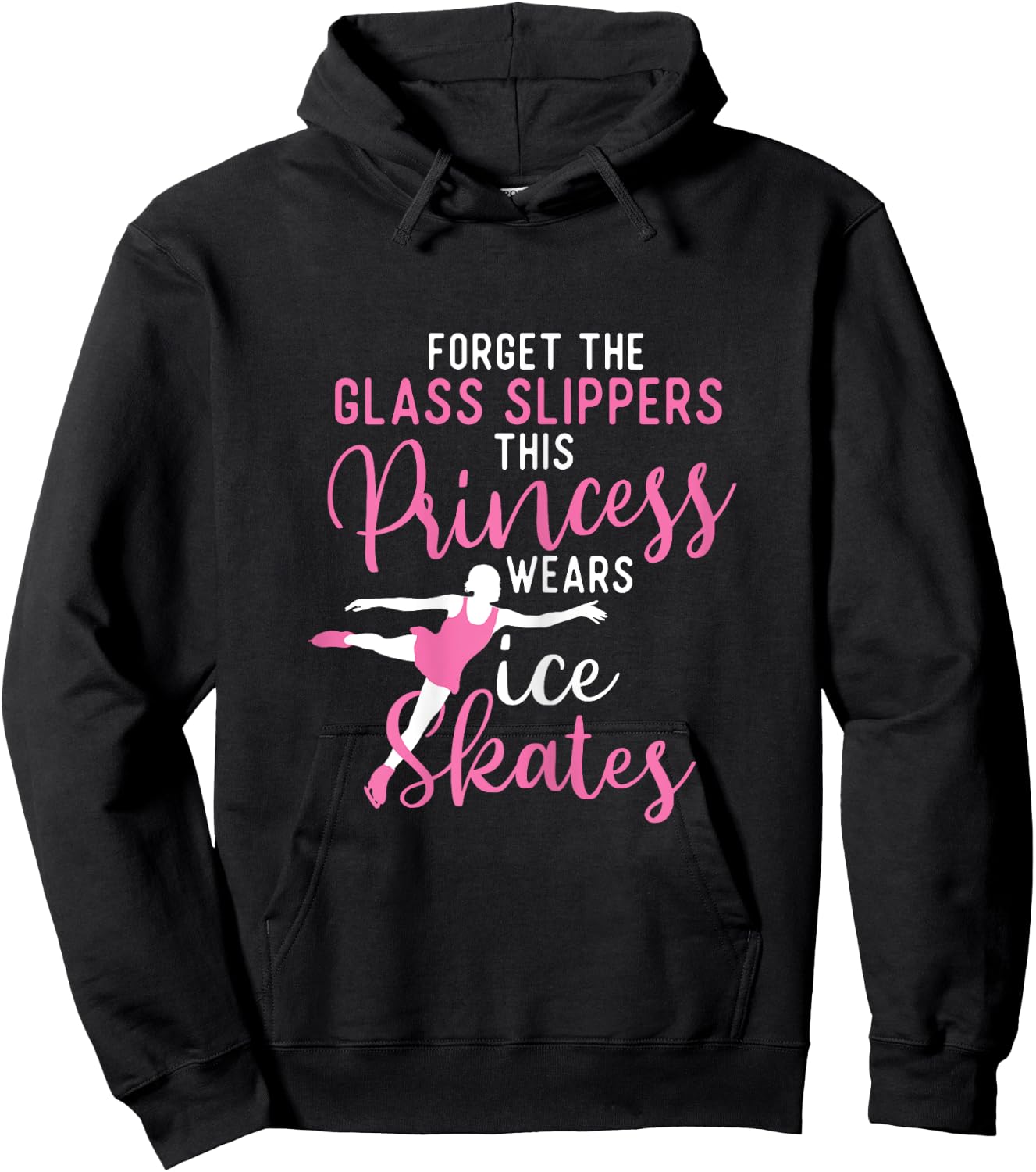 This Princess Wears Ice Skates - Ice Skating Figure Skater Hoodie - Hoodie | Black