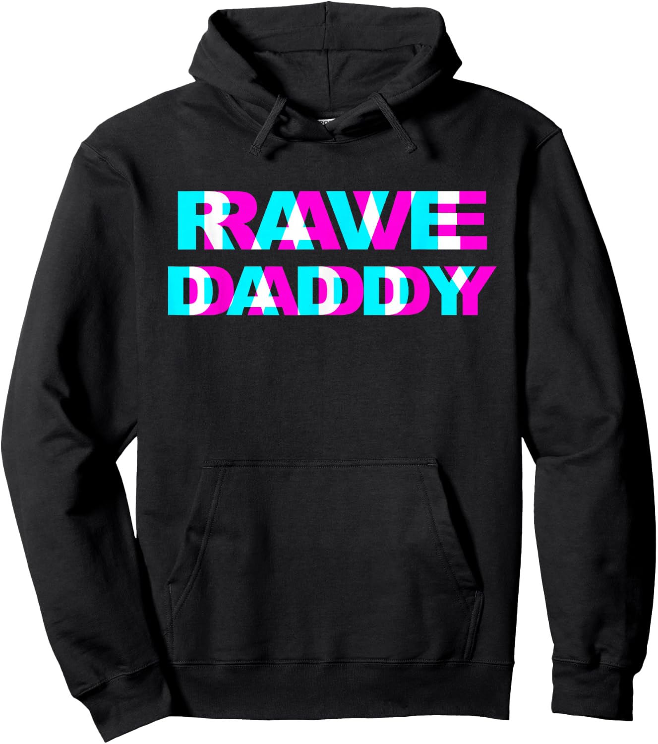 Rave Daddy EDM Music Festival Father Optical Illusion Trippy Small Hoodie - Hoodie | Black