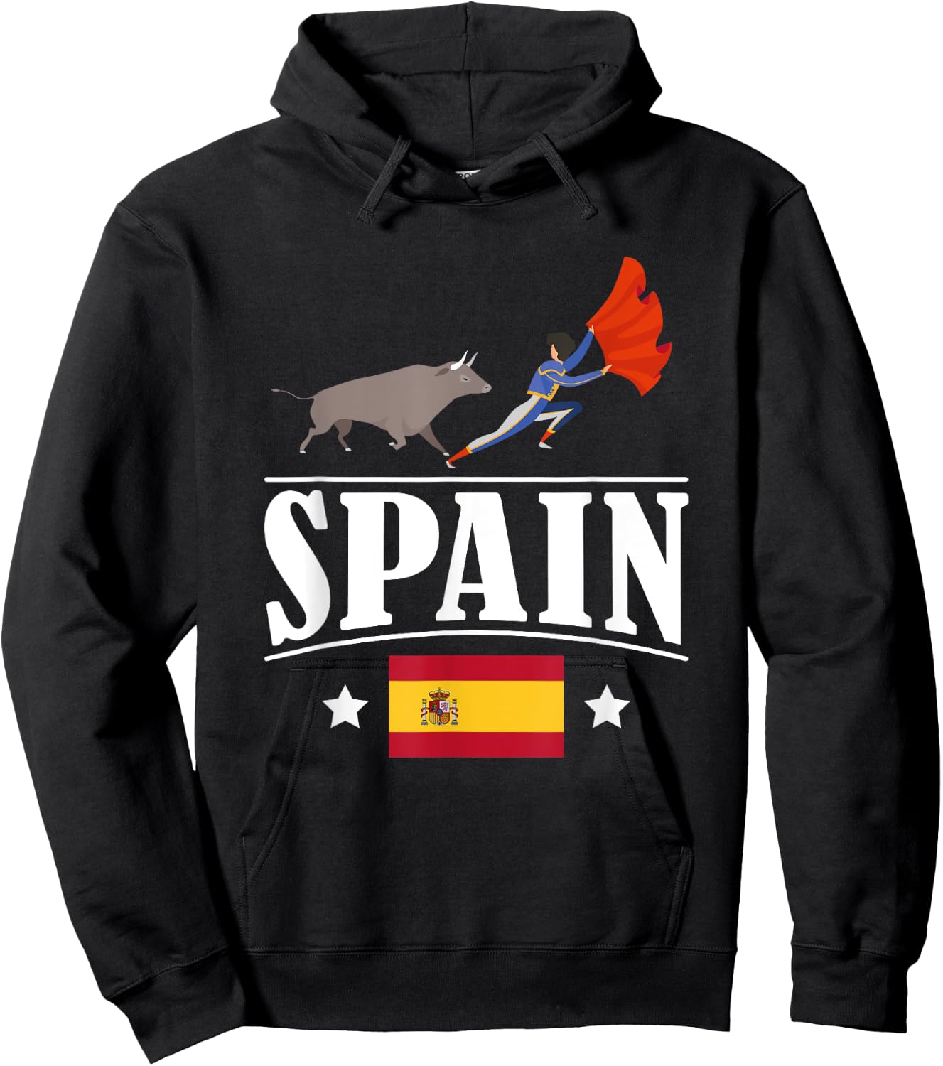 Spain Flag Bull Fighting Spanish Hoodie - Hoodie | Black