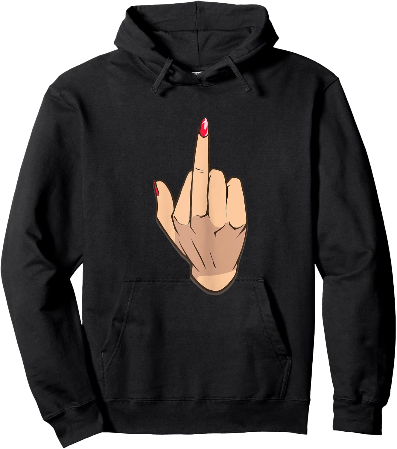 Woman Middle Finger Funny Middle Finger Fuck you Hoodie - Hoodie | Black