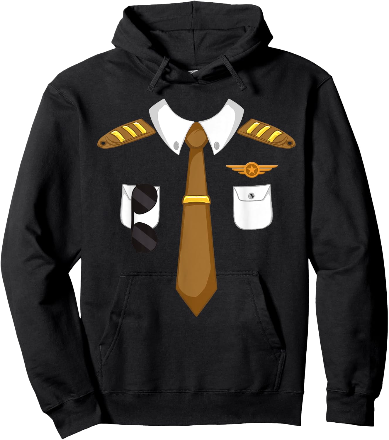 Airline Pilot Costume - Aviation Airplane Aircraft Lover Hoodie - Hoodie | Black