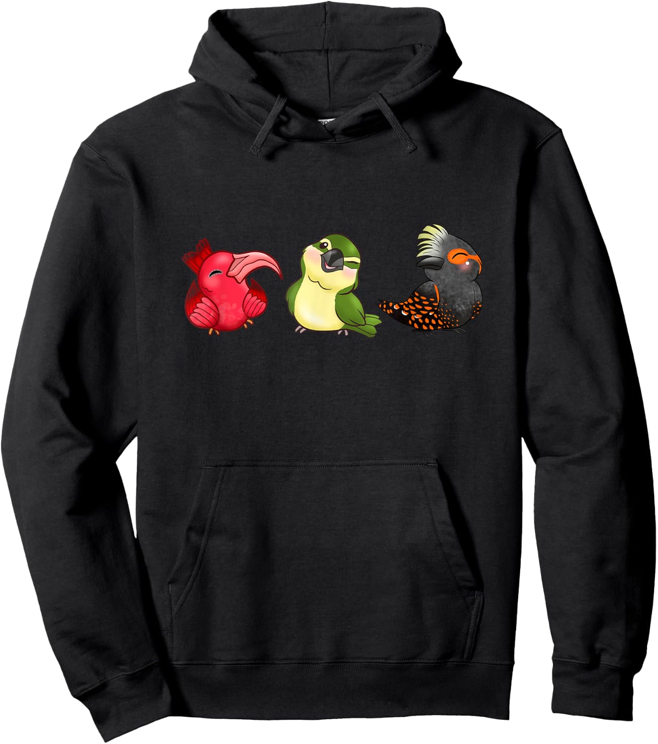 Cute Native Hawaiian Birds Hoodie - Hoodie | Black