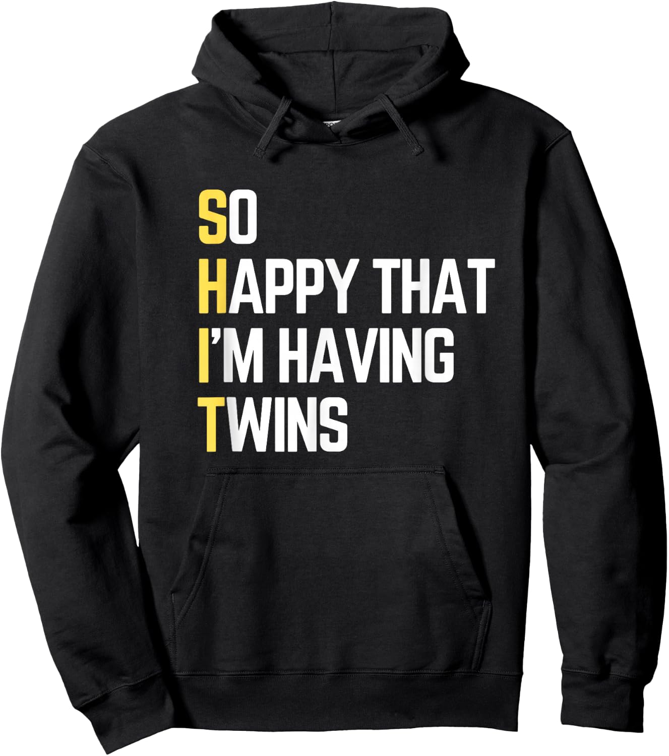 Funny Twins Dad Twin Daddy Expecting Twins Father Gift Hoodie - Hoodie | Black